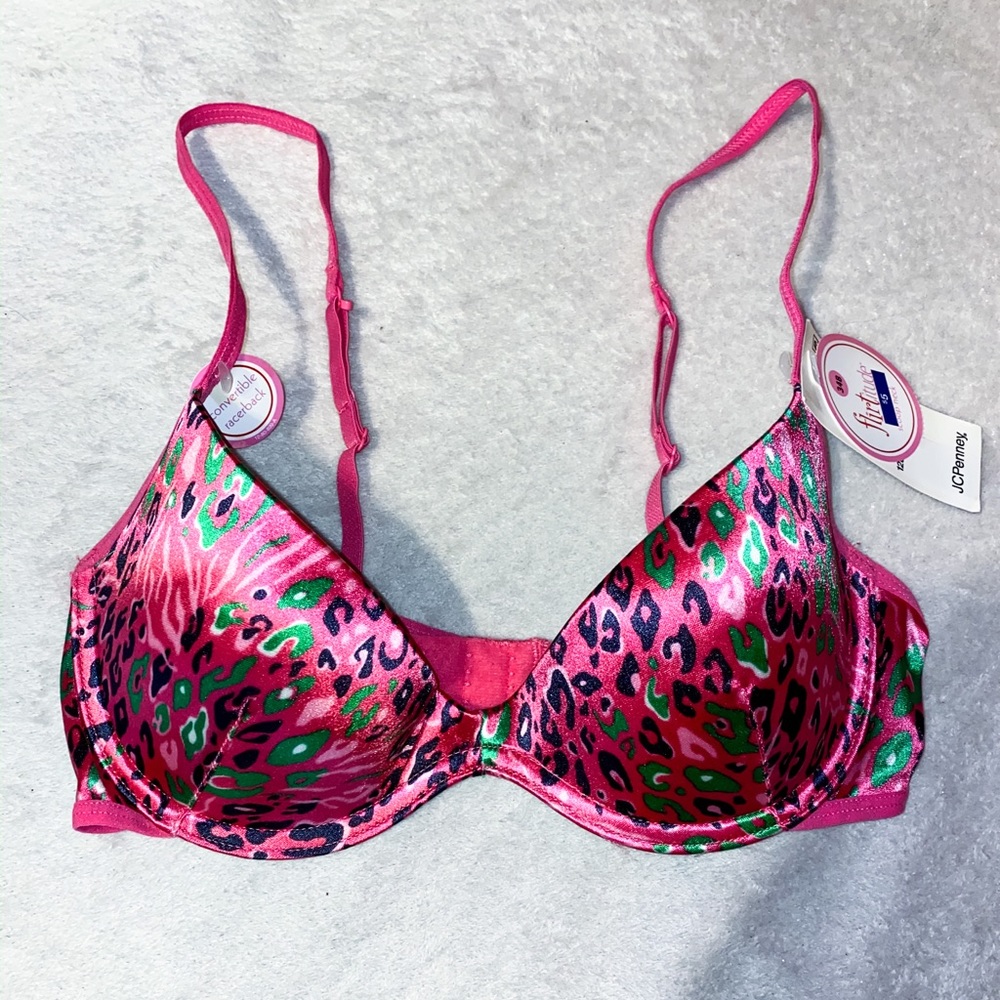 Flirtitude Pink Cheetah Print Bra